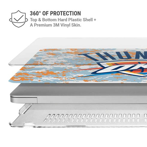 NBA Oklahoma City Thunder Digi Camo MacBook Air 15in (2023-2025) Case plus Skin