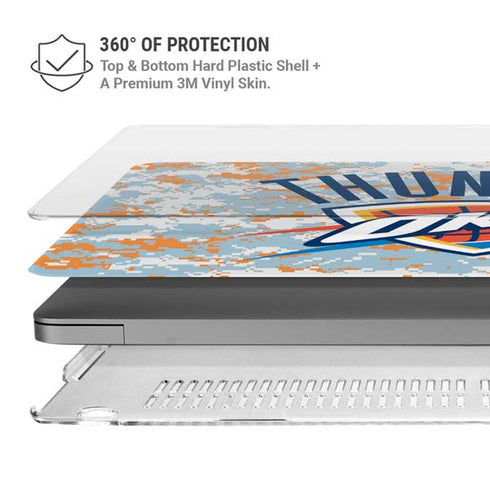 NBA Oklahoma City Thunder Digi Camo MacBook Pro 16in (2021-25) Case plus Skin