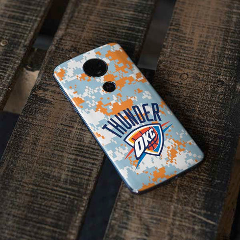 NBA Oklahoma City Thunder Digi Camo Moto E5 Plus Skin