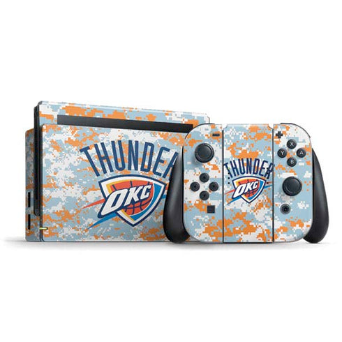 NBA Oklahoma City Thunder Digi Camo Nintendo Switch Bundle Skin