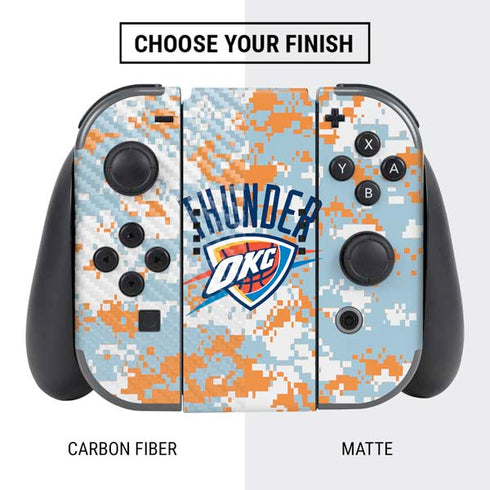 NBA Oklahoma City Thunder Digi Camo Nintendo Switch Bundle Skin
