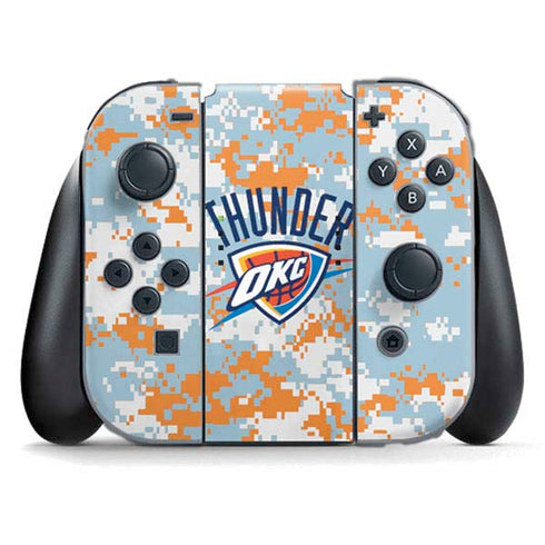 NBA Oklahoma City Thunder Digi Camo Nintendo Switch (2017-2021) Joy-Con Controller Skin