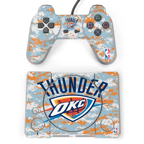 NBA Oklahoma City Thunder Digi Camo PlayStation Classic Bundle Skin