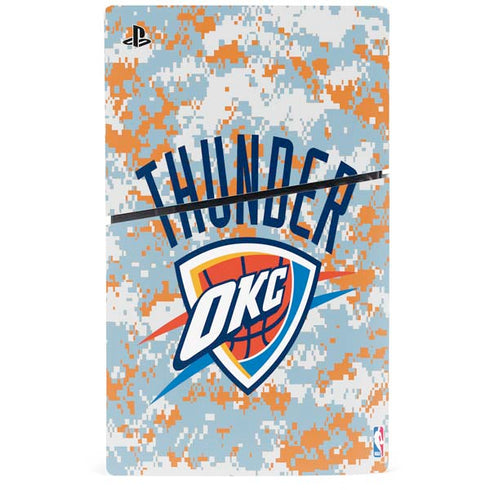 NBA Oklahoma City Thunder Digi Camo PS5 Slim Disk Bundle Skin