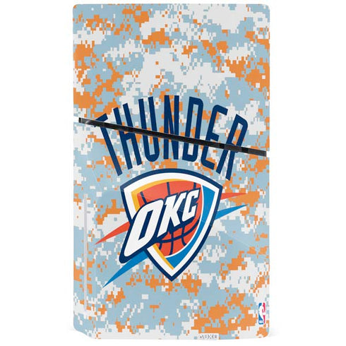 NBA Oklahoma City Thunder Digi Camo PS5 Slim Disk Bundle Skin