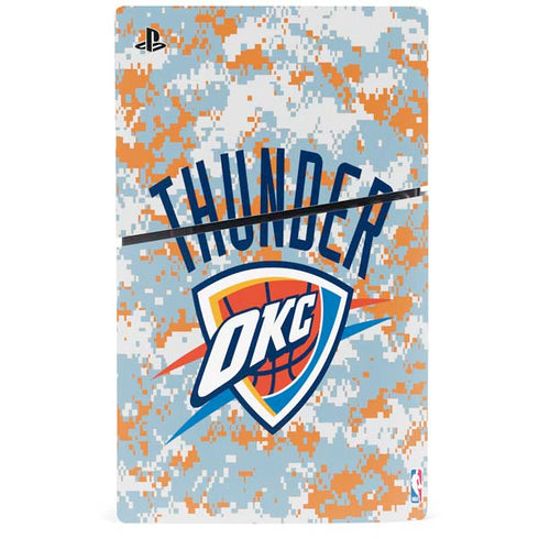 NBA Oklahoma City Thunder Digi Camo PS5 Slim Digital Edition Bundle Skin