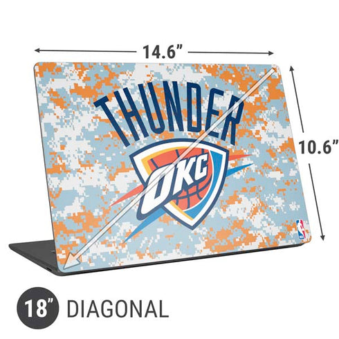 NBA Oklahoma City Thunder Digi Camo Universal Laptop 18in (14.6 x 10.6in) Skin