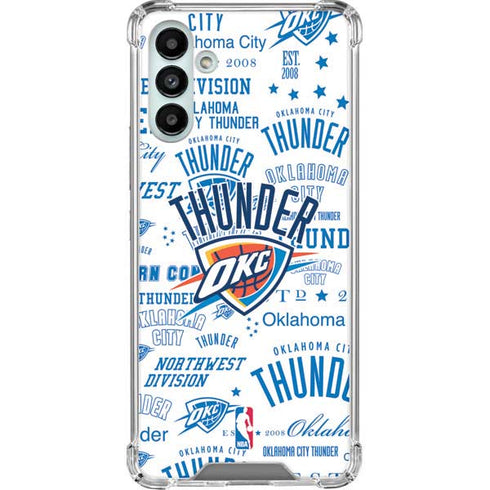 NBA Oklahoma City Thunder Historic Blast Galaxy A13 5G Clear Case