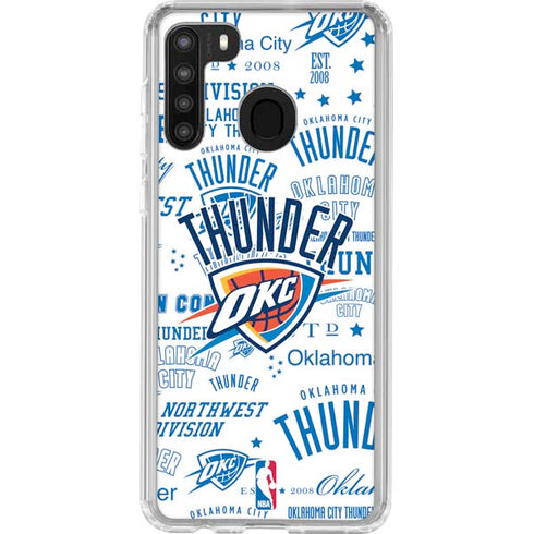 NBA Oklahoma City Thunder Historic Blast Galaxy A21 Clear Case