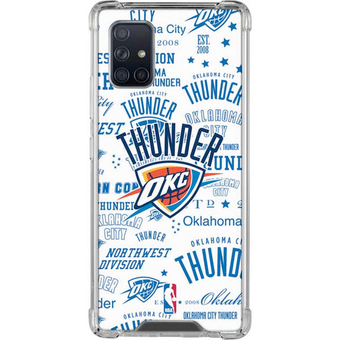 NBA Oklahoma City Thunder Historic Blast Galaxy A71 5G Clear Case