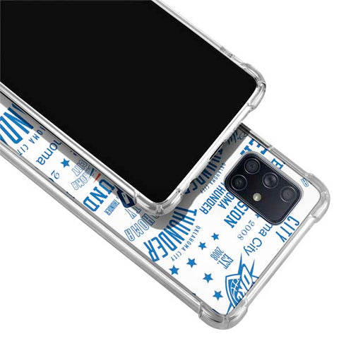 NBA Oklahoma City Thunder Historic Blast Galaxy A71 5G Clear Case