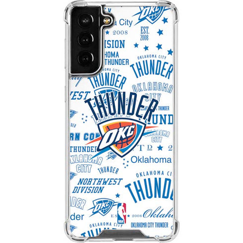 NBA Oklahoma City Thunder Historic Blast Galaxy S21 FE Clear Case