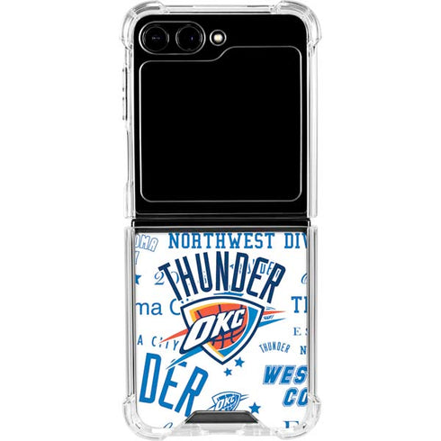 NBA Oklahoma City Thunder Historic Blast Galaxy Z Flip5 5G Clear Case