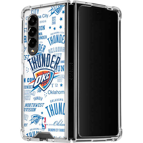 NBA Oklahoma City Thunder Historic Blast Galaxy Z Fold4 5G Clear Case