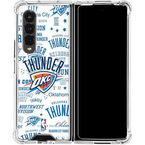 NBA Oklahoma City Thunder Historic Blast Galaxy Z Fold4 5G Clear Case