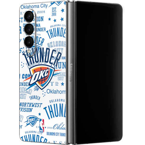 NBA Oklahoma City Thunder Historic Blast Galaxy Z Fold4 5G Skin