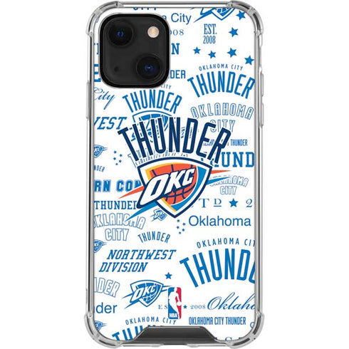 NBA Oklahoma City Thunder Historic Blast iPhone 13 Mini Clear Case