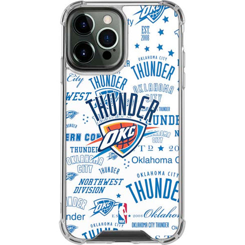 NBA Oklahoma City Thunder Historic Blast iPhone 14 Pro Max Clear Case