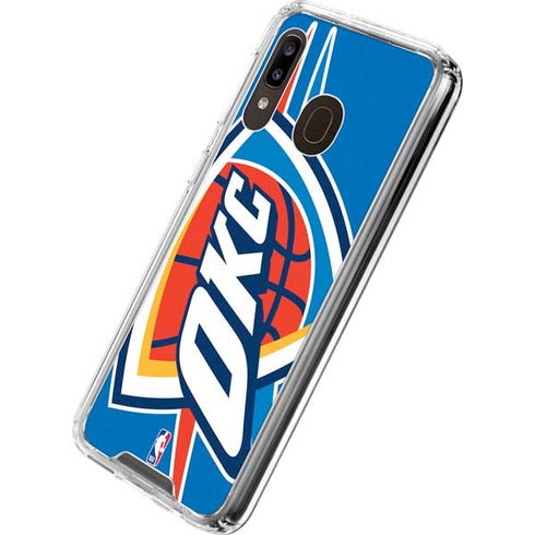 NBA Oklahoma City Thunder Large Logo Galaxy A30 Clear Case