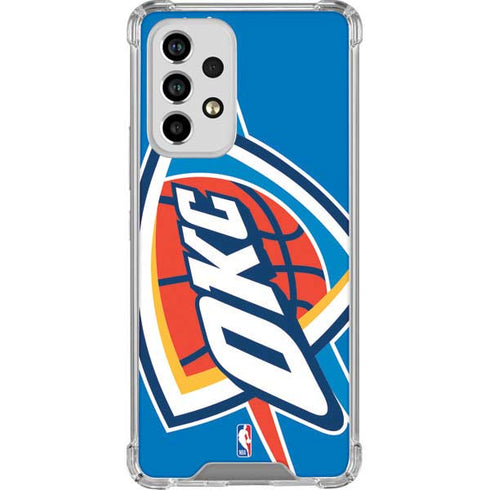 NBA Oklahoma City Thunder Large Logo Galaxy A53 5G Clear Case