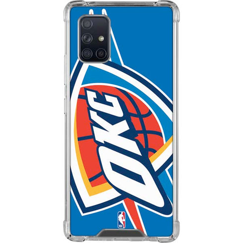 NBA Oklahoma City Thunder Large Logo Galaxy A71 5G Clear Case