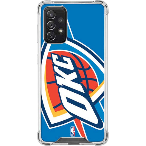 NBA Oklahoma City Thunder Large Logo Galaxy A72 5G Clear Case