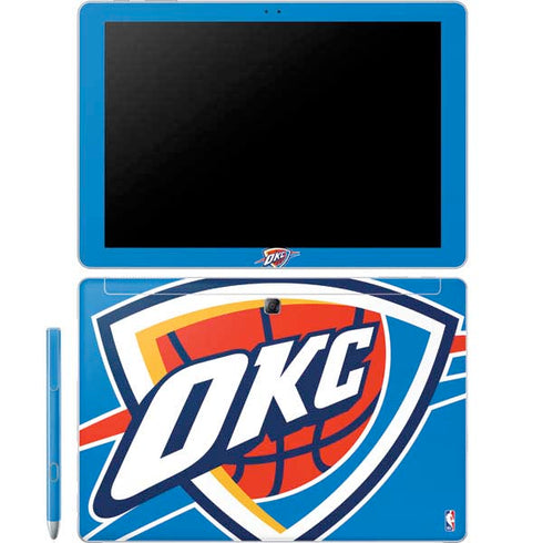NBA Oklahoma City Thunder Large Logo Galaxy Book 12in Skin