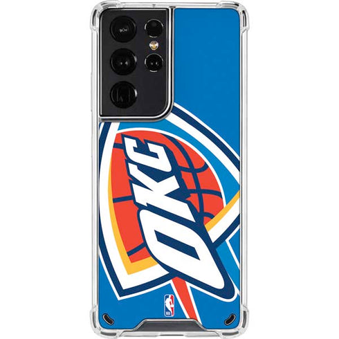 NBA Oklahoma City Thunder Large Logo Galaxy S21 Ultra 5G Clear Case