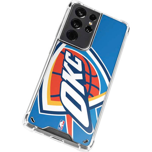 NBA Oklahoma City Thunder Large Logo Galaxy S21 Ultra 5G Clear Case