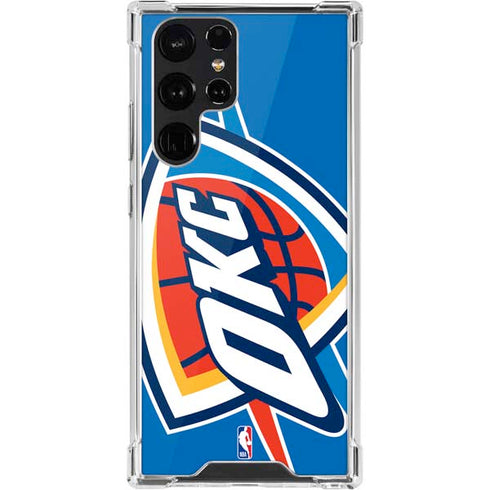 NBA Oklahoma City Thunder Large Logo Galaxy S22 Ultra Clear Case