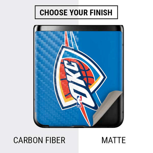 NBA Oklahoma City Thunder Large Logo Galaxy Z Flip Skin