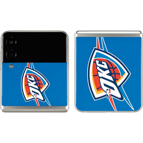 NBA Oklahoma City Thunder Large Logo Galaxy Z Flip3 5G Skin