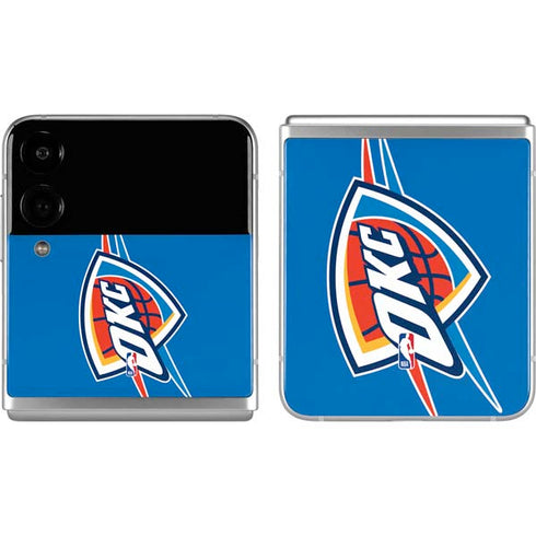 NBA Oklahoma City Thunder Large Logo Galaxy Z Flip4 5G Skin