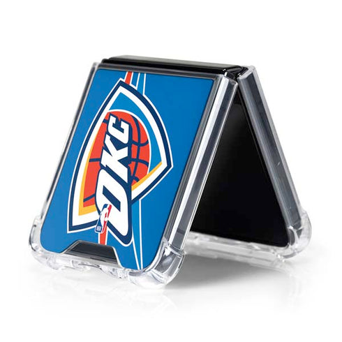 NBA Oklahoma City Thunder Large Logo Galaxy Z Flip5 5G Clear Case