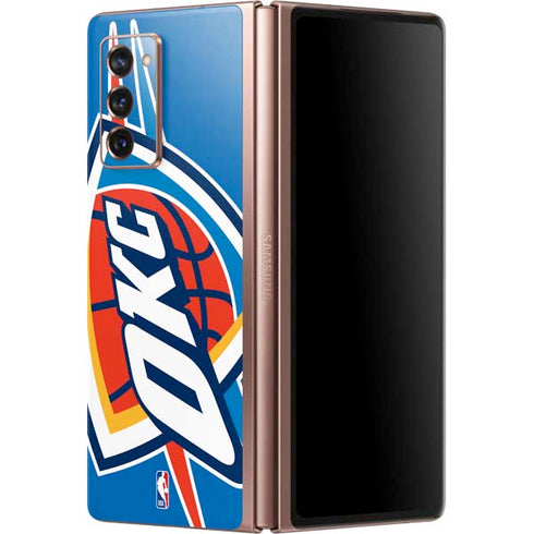 NBA Oklahoma City Thunder Large Logo Galaxy Z Fold2 5G Skin