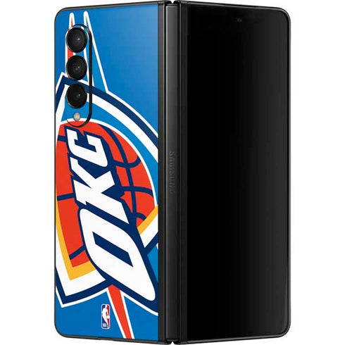 NBA Oklahoma City Thunder Large Logo Galaxy Z Fold3 5G Skin