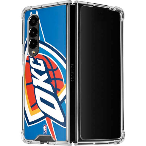 NBA Oklahoma City Thunder Large Logo Galaxy Z Fold4 5G Clear Case