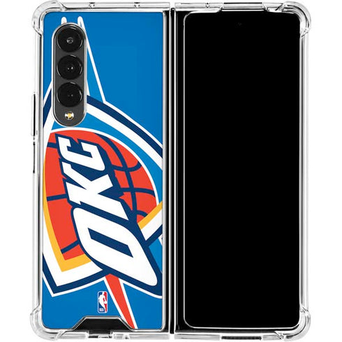 NBA Oklahoma City Thunder Large Logo Galaxy Z Fold4 5G Clear Case