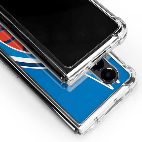 NBA Oklahoma City Thunder Large Logo Galaxy Z Fold4 5G Clear Case