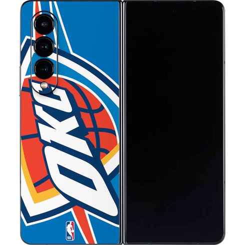 NBA Oklahoma City Thunder Large Logo Galaxy Z Fold4 5G Skin