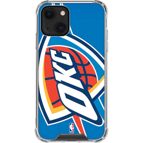 NBA Oklahoma City Thunder Large Logo iPhone 13 Mini Clear Case