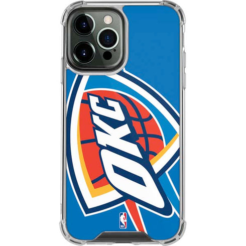 NBA Oklahoma City Thunder Large Logo iPhone 13 Pro Max Clear Case