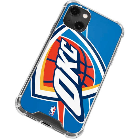 NBA Oklahoma City Thunder Large Logo iPhone 15 Plus Clear Case