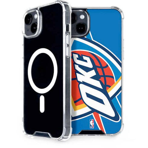 NBA Oklahoma City Thunder Large Logo iPhone 15 Plus MagSafe Case