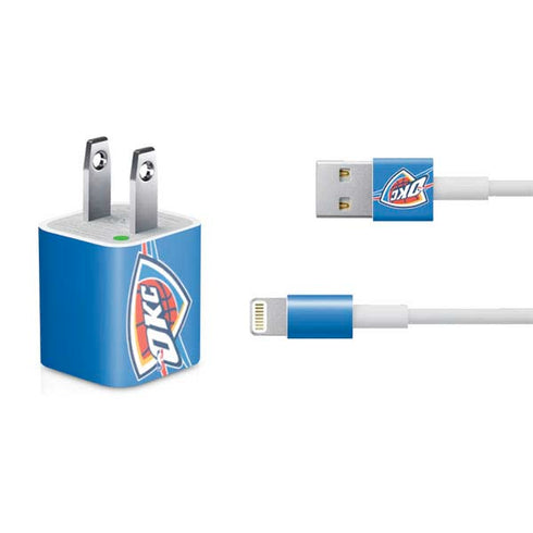 NBA Oklahoma City Thunder Large Logo iPhone Charger (5W USB) Skin