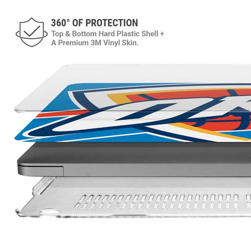 NBA Oklahoma City Thunder Large Logo MacBook Pro 16in (2021-25) Case plus Skin