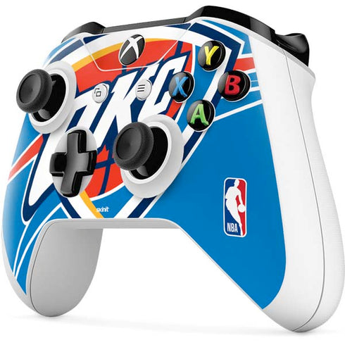NBA Oklahoma City Thunder Large Logo Xbox One S Controller Skin