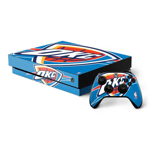 NBA Oklahoma City Thunder Large Logo Xbox One X Bundle Skin