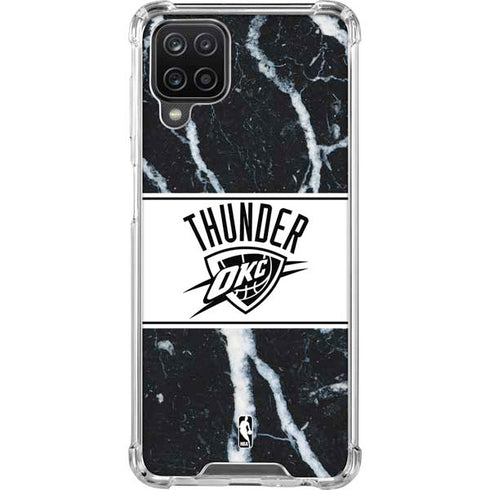 NBA Oklahoma City Thunder Marble Galaxy A12 Clear Case