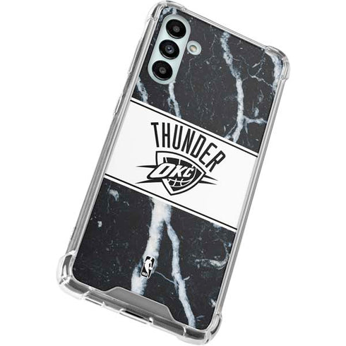 NBA Oklahoma City Thunder Marble Galaxy A13 5G Clear Case